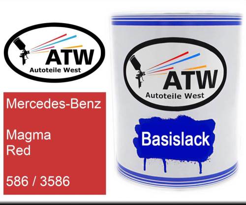 Mercedes-Benz, Magma Red, 586 / 3586: 1L Lackdose, von ATW Autoteile West.